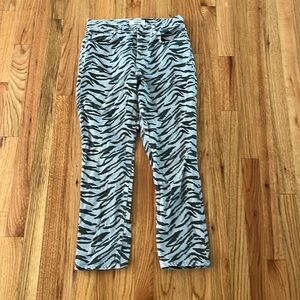 REFORMATION JEANS Julia crop high cigarette zebra Jean size 27